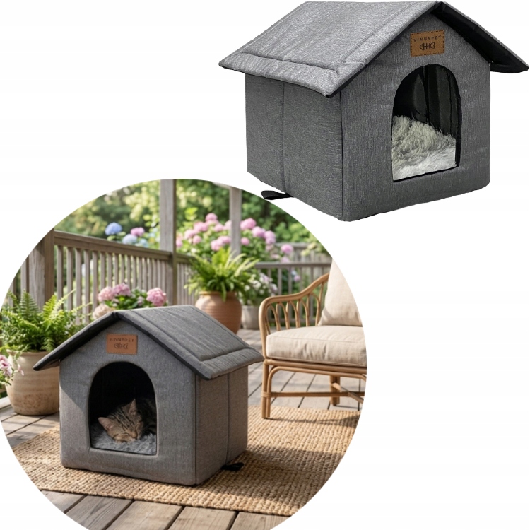 Domeček pro kočky/psa s polštářem Buda VinnyPet L