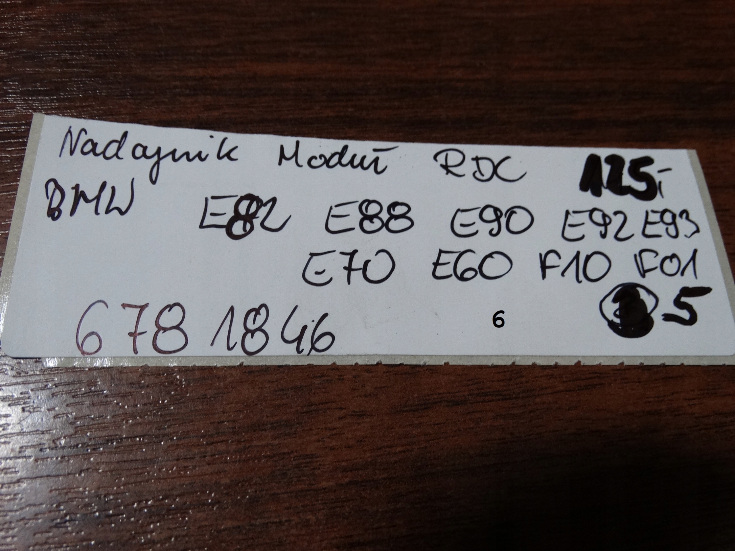 IDEALNY NADAJNIK modul RDC BMW E82 E88 E90 E92 1 9