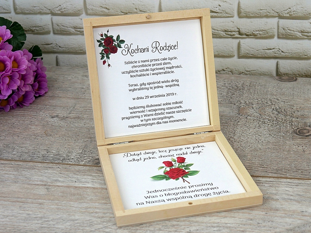 Prośba o Błogosławieństwo dla Rodziców Zaproszenia Marka inny