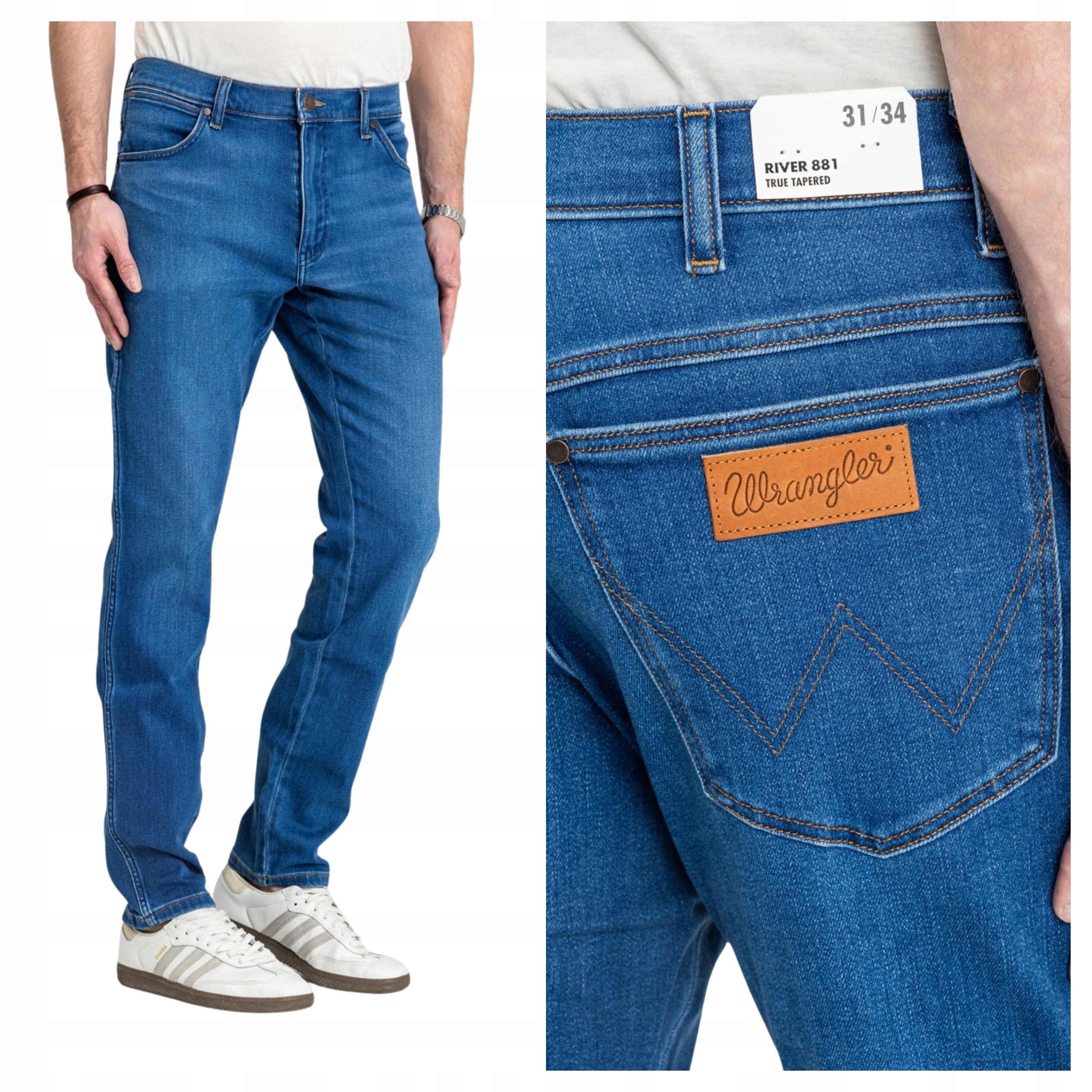 Wrangler River Rustic Pánské džíny rovného střihu klasické Regular W34 L32