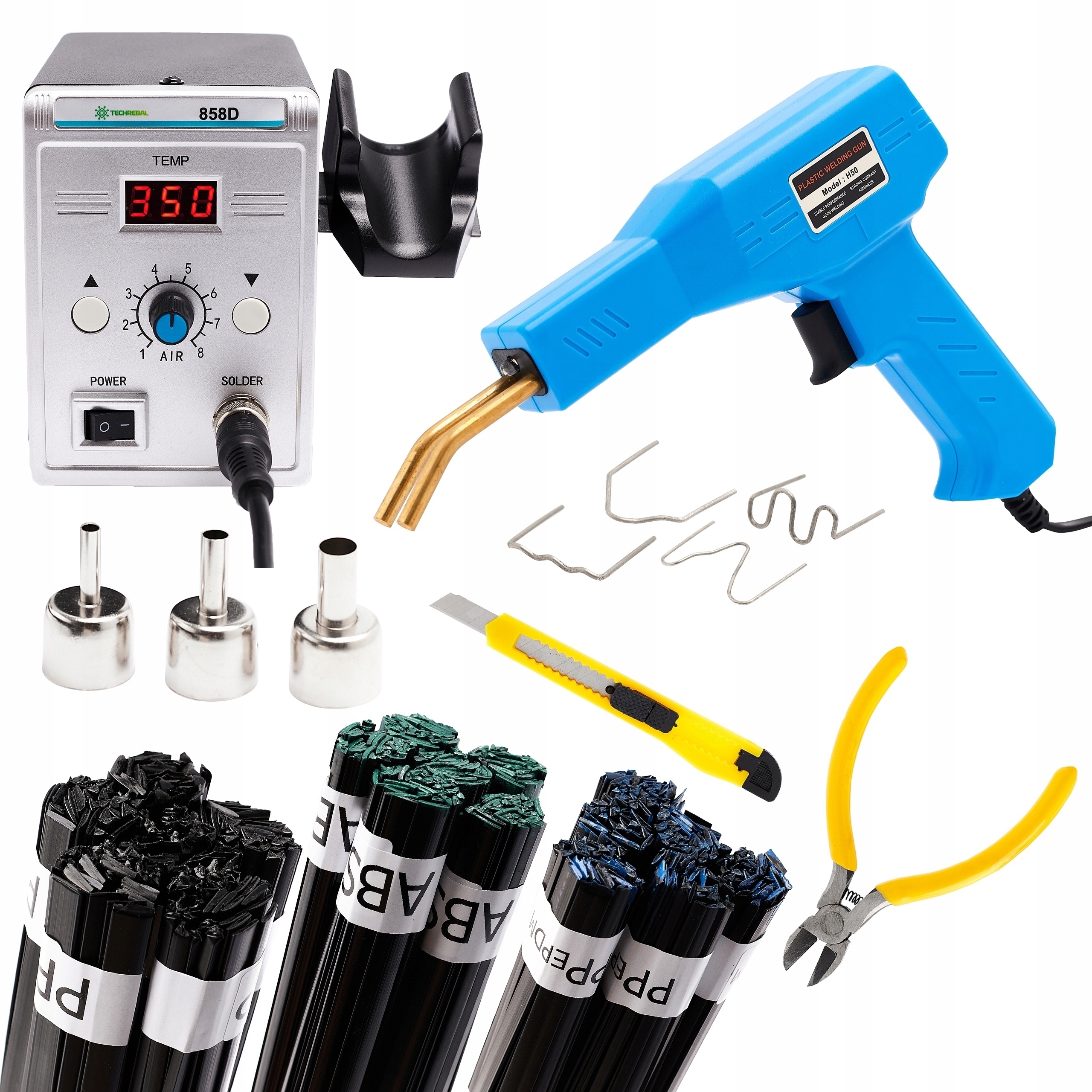 SPAWARKA PLASTIKU 858D ZESTAW ZSZYWACZ ZSZWYKI