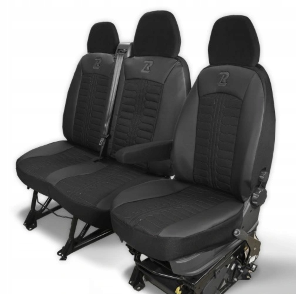 Poťahy na sedadlá Tornado Ducato Boxer Jumper Movano C 1+2 Čierno-šedé