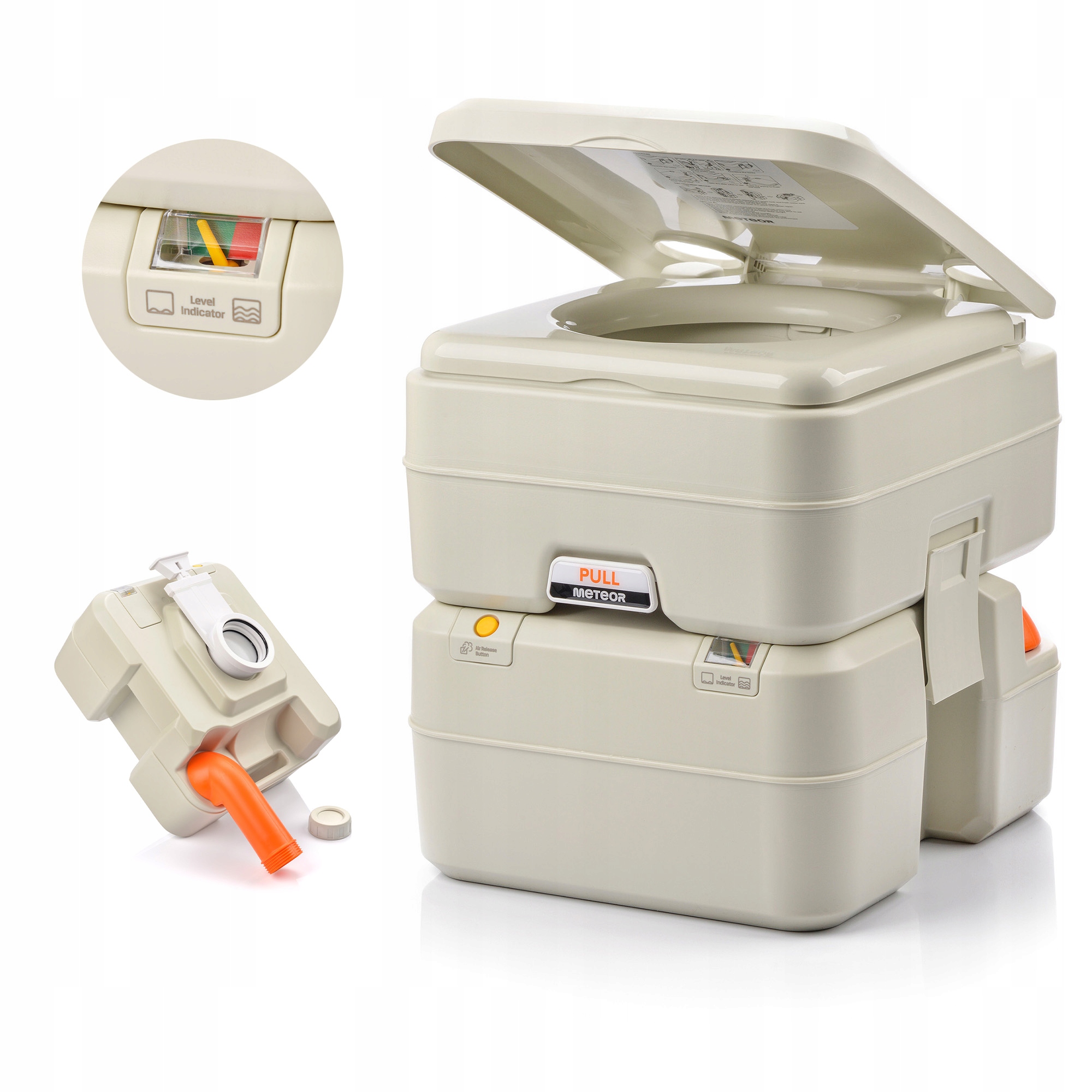 Toaleta turystyczna przenośna mobilne Wc ze spłuczką na działkę namiot 20l