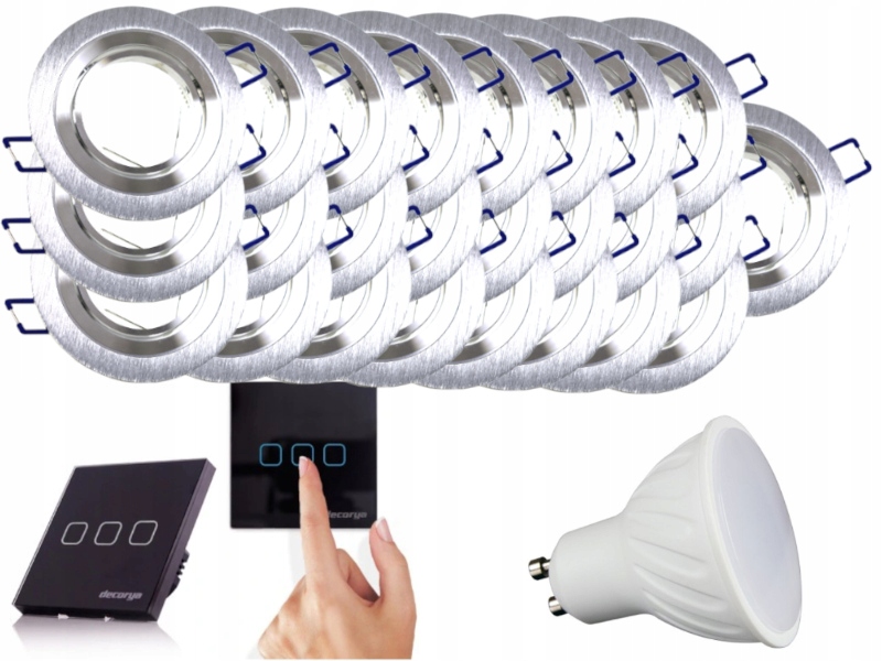 Sada světel Halogen Led 25x Vypínač Žárovky