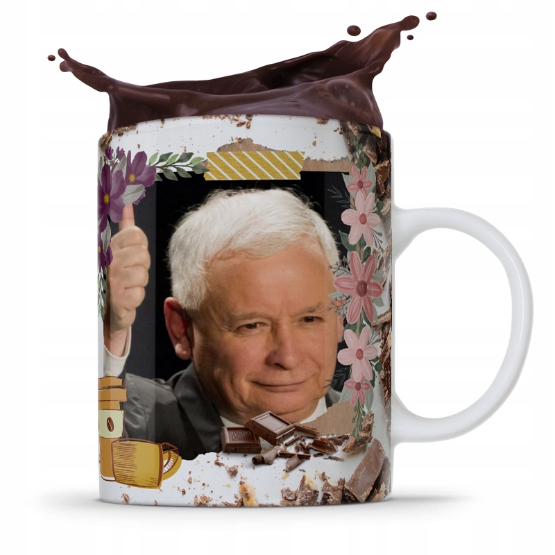 KUBEK FULL PRINT PREZESA JAROSŁAW KACZYŃSKI PIS z Nadrukiem ze Zdjęciem