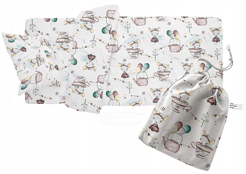 

Zestaw Pościel 80x220 +50x60 do Przedszkola +worek