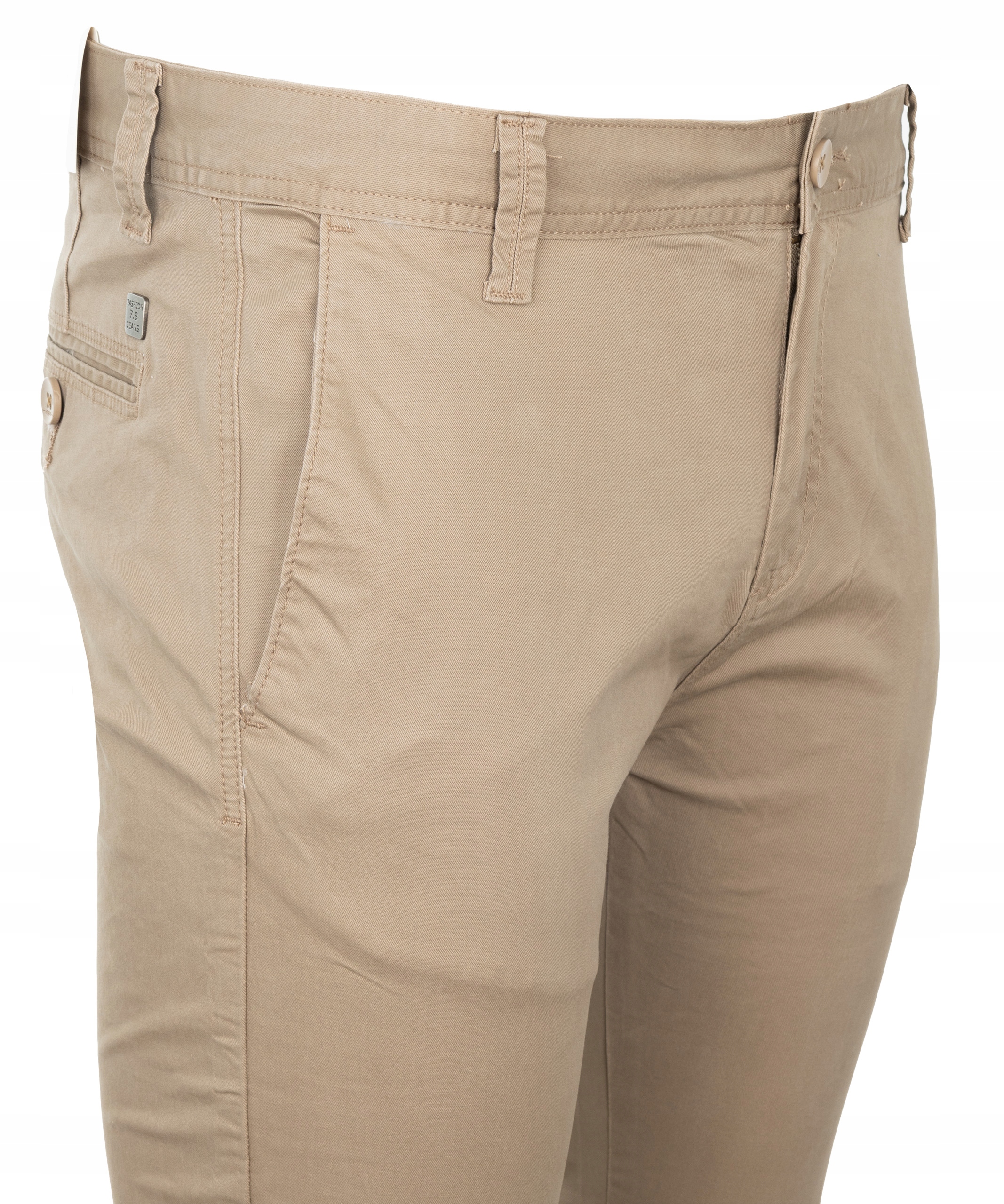 SPODNIE MATERIAŁOWE CHINOSY BEŻOWE PROSTE W33 Rozmiar 33