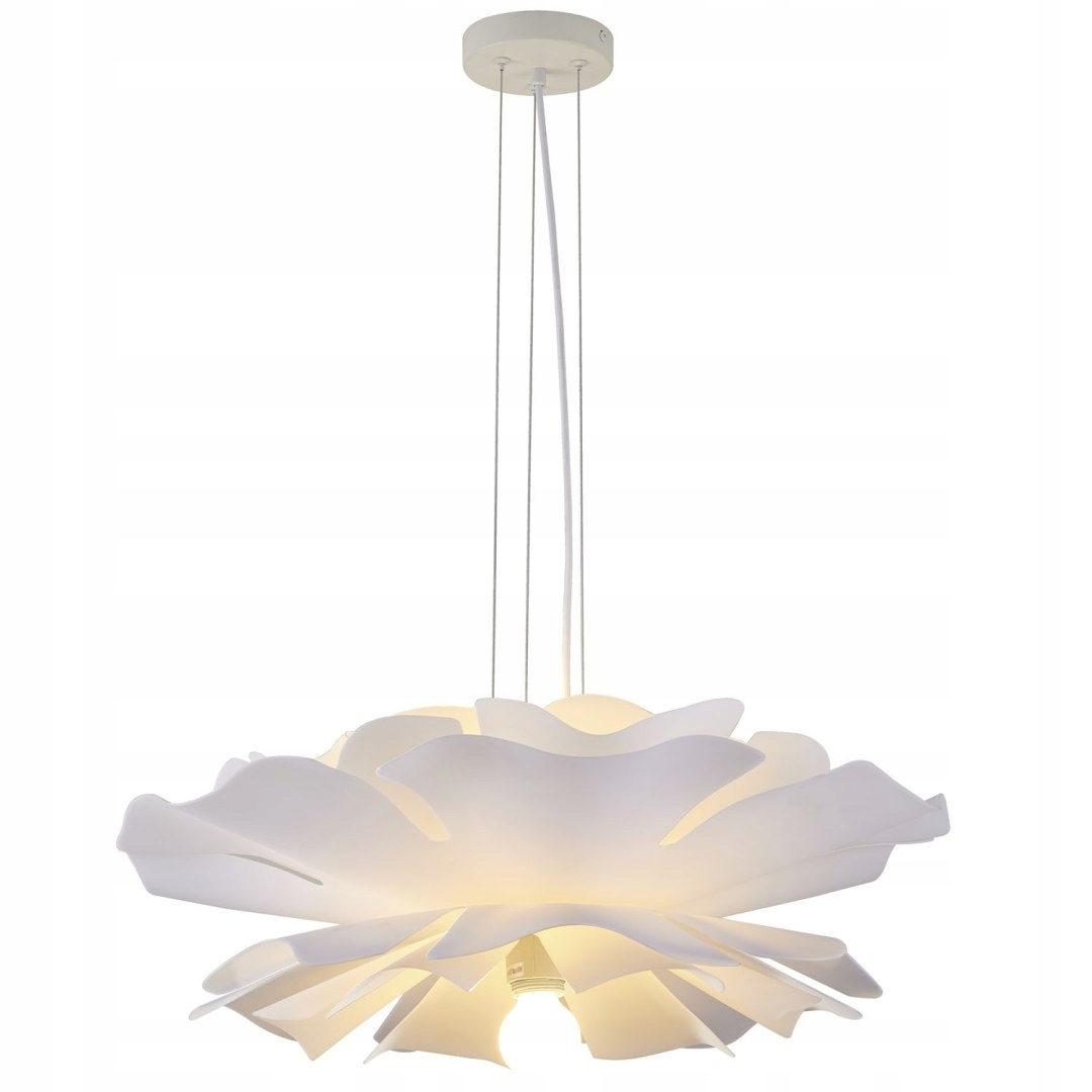 Úžasná květinová bílá lampa Peony 50 cm do elegantního obývacího pokoje nad stůl