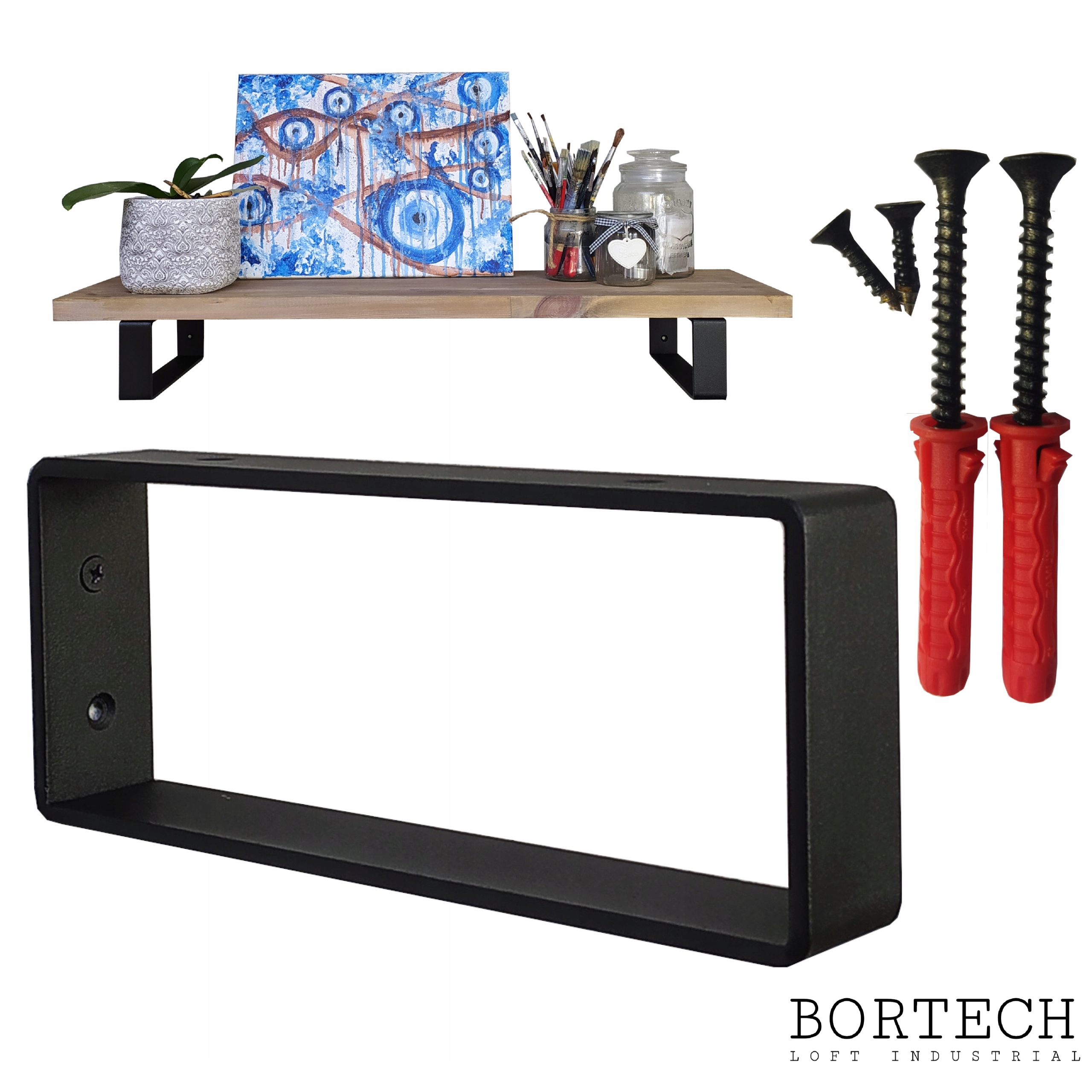 

Wspornik półki Loft industrial 25x10 cm