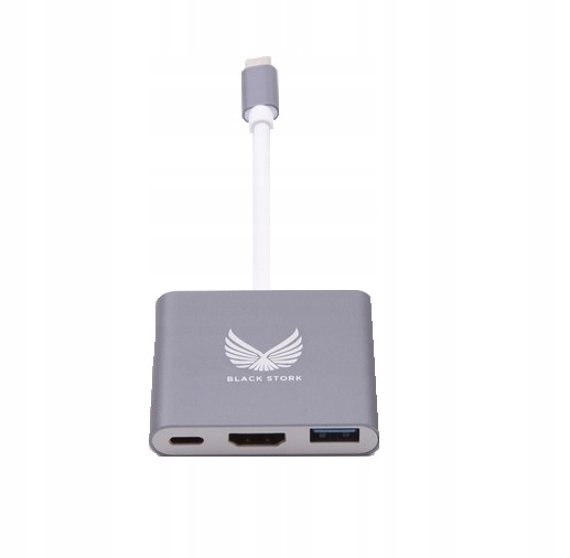 PRZEJŚCIÓWKA ADAPTER 3W1 HUB USB-C HDMI 4K MACBOOK