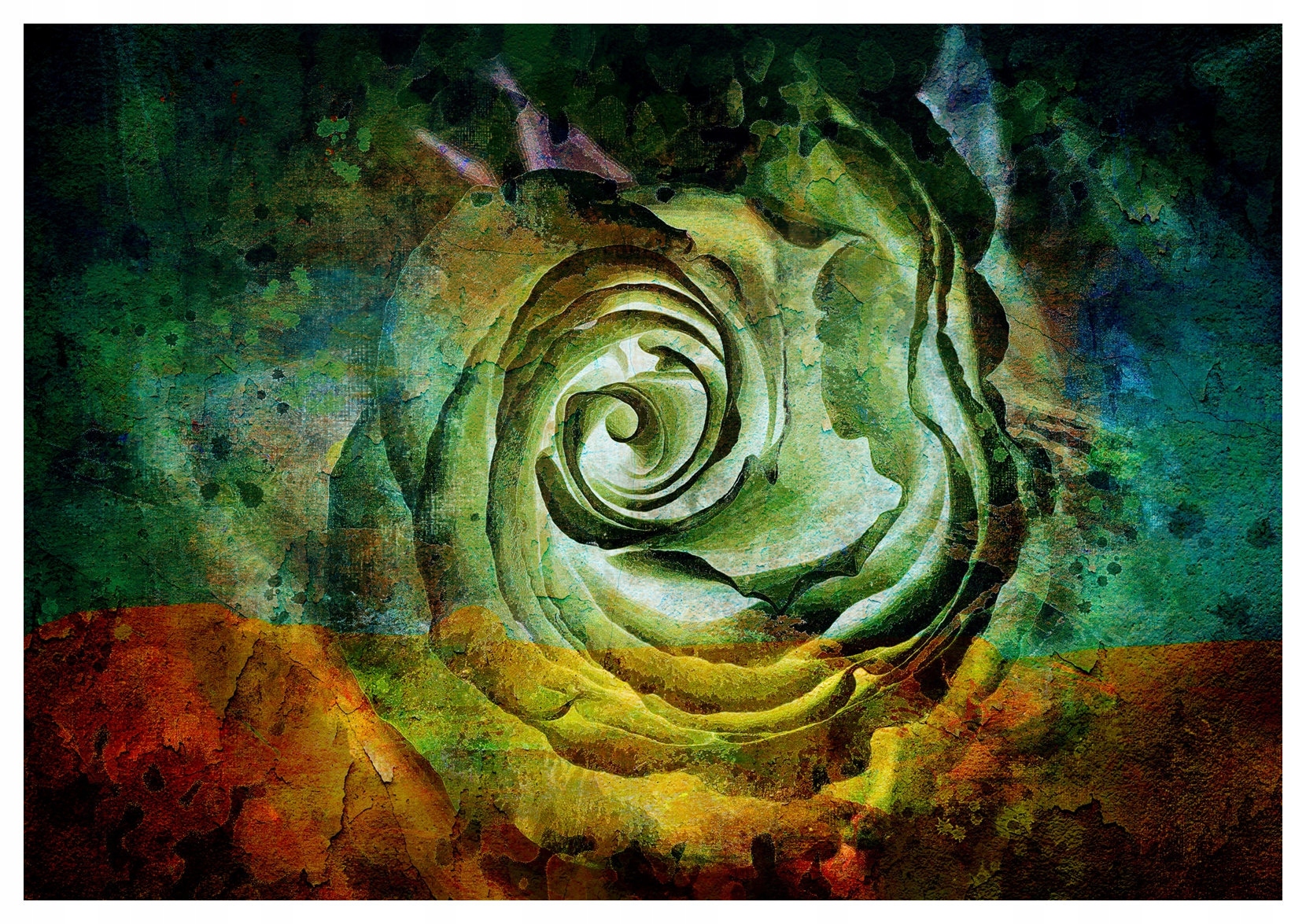 Fototapeta Spirálová abstrakce světle modrá Bronzová vinylová 368 x 254 odstínů lepidlo