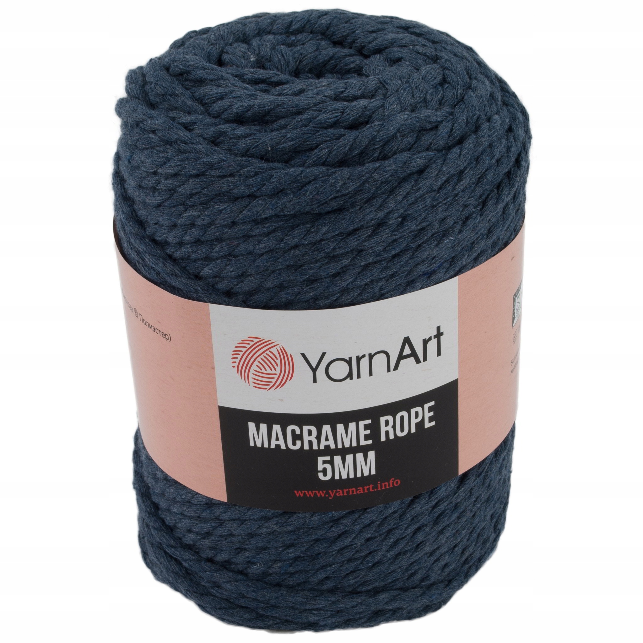 Yarnart Macrame Cord 3 mm - Macrame Cord Denim Blue - 761