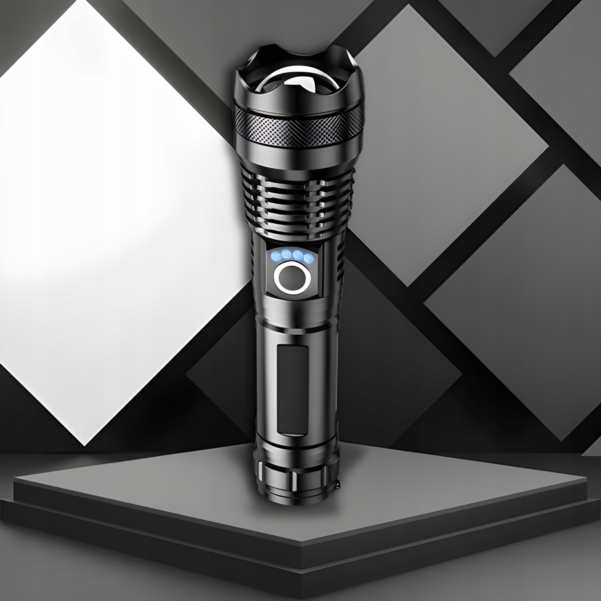 MOCNA LATARKA LED TAKTYCZNA XHP90 ZOOM WOJSKOWA WODOODPORNA AKUMULATOR ETUI Model LATARKA TAKTYCZNA LED