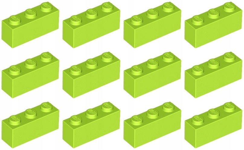

Lego 3622 Klocek 1x3 lime Nowy (15g) 12 szt.