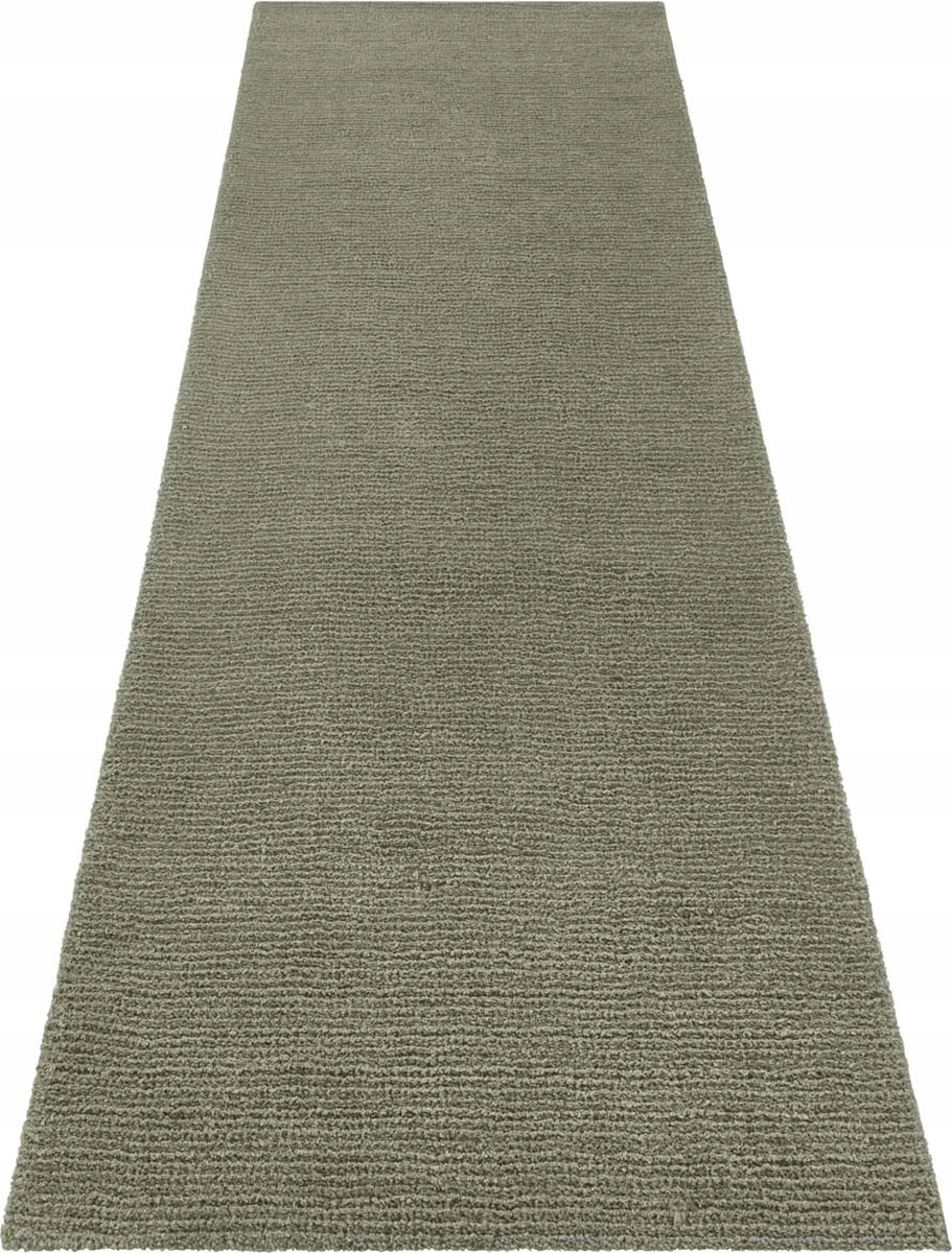 Behúň shaggy 80x250 cm, plyšové štetiny, zhnitá zeleň