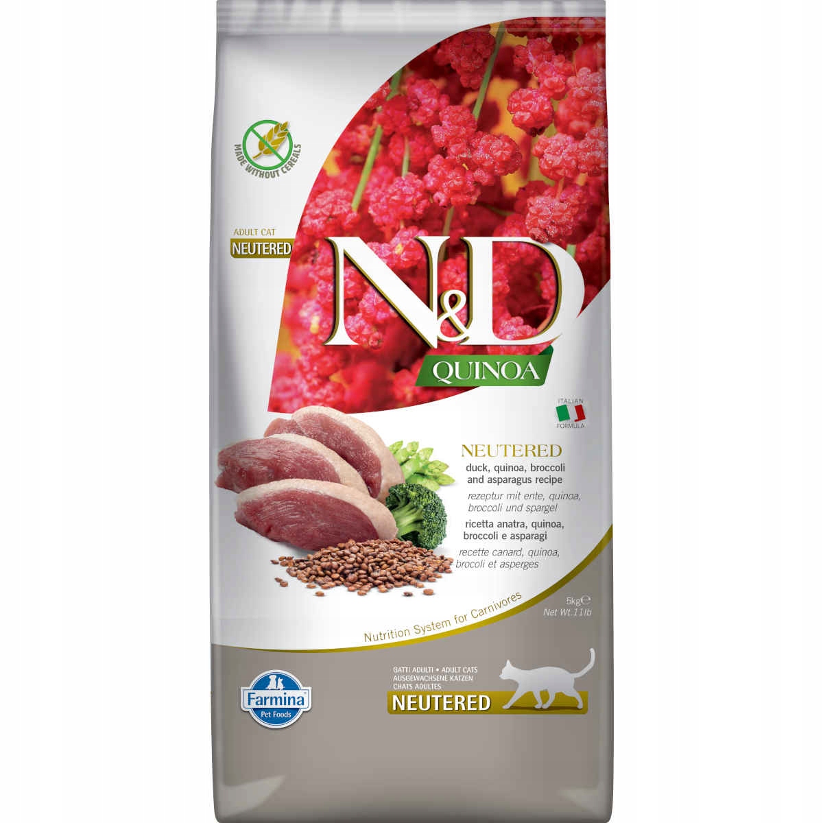 Farmina N&d Quinoa Kastraty Kaczka, Brokuł 5kg outlet