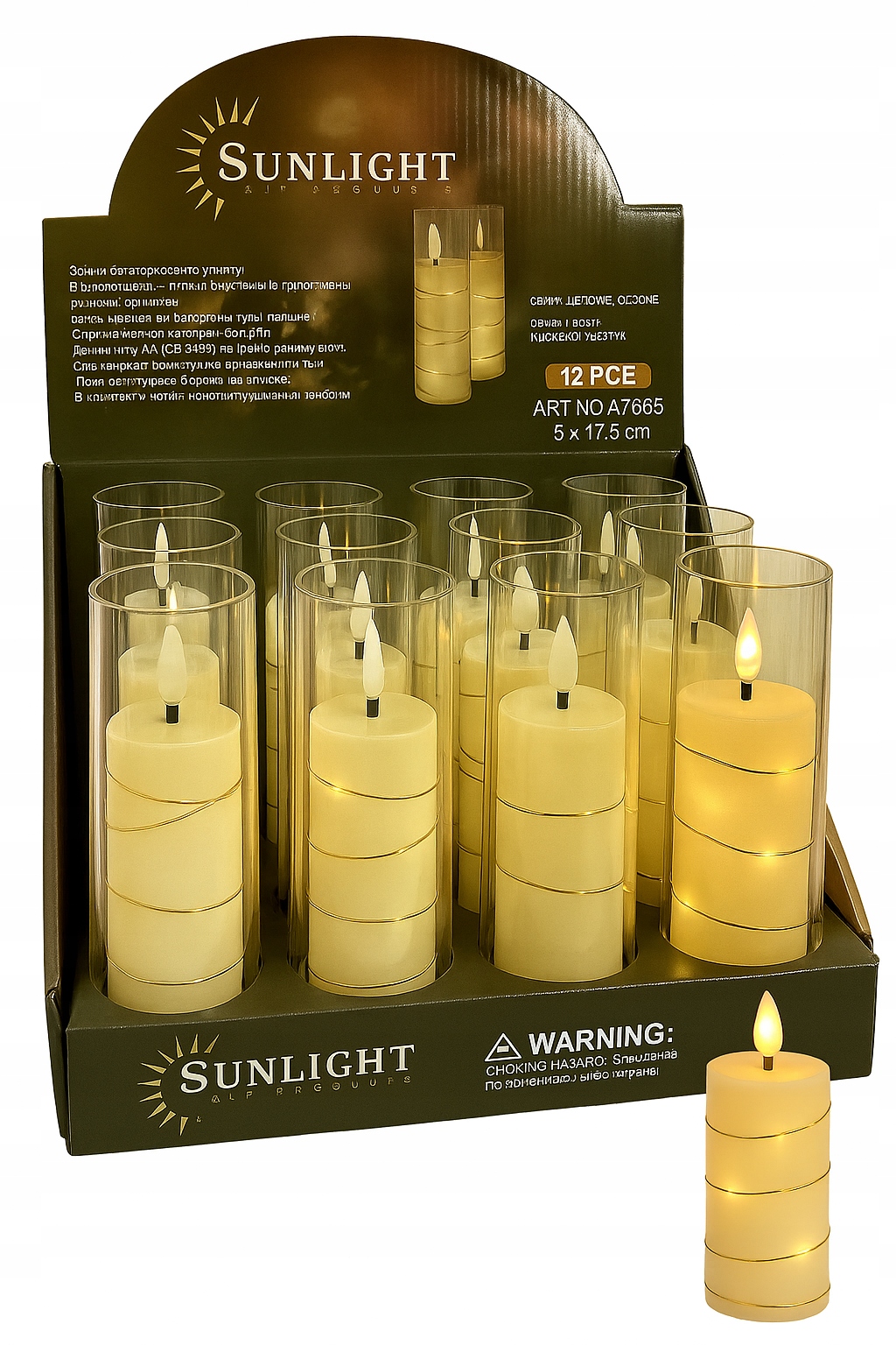 Led Svíčka Efekt Plamene Vložka Na Baterie Součástí balení: 12 kusů.