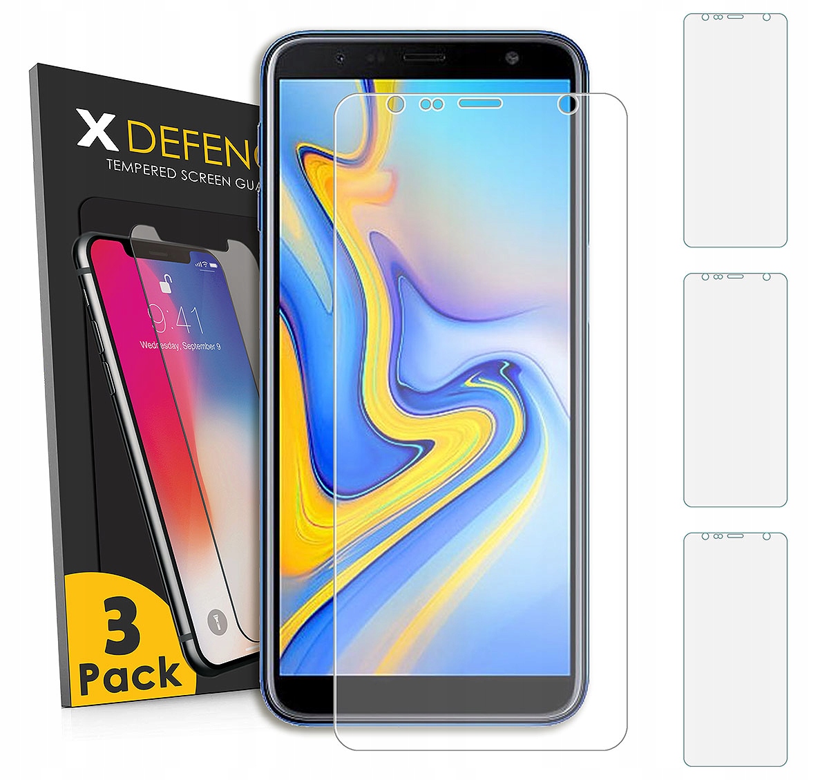 

3SZT Szkło Niepękające Do Samsung J6+ Plus