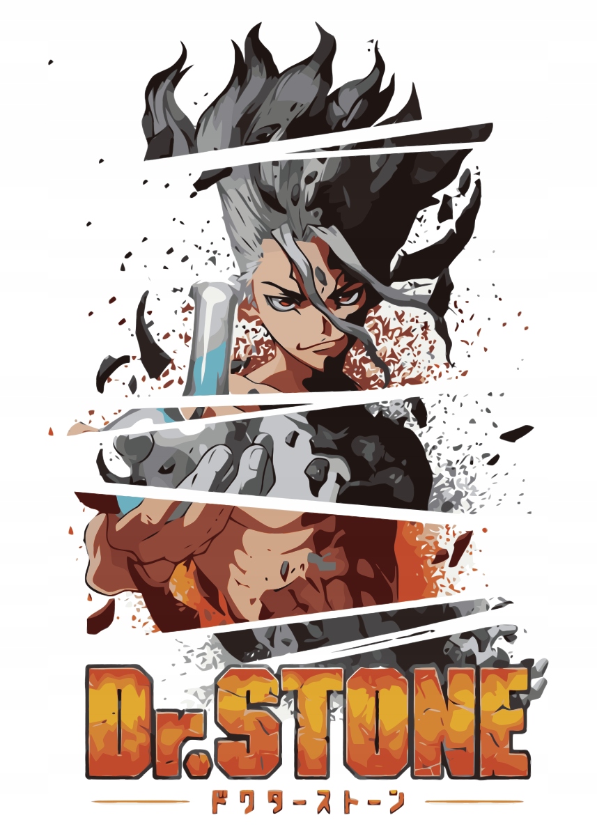 

Naprasowanka dr.stone Anime Naklejka Na Odzież 1