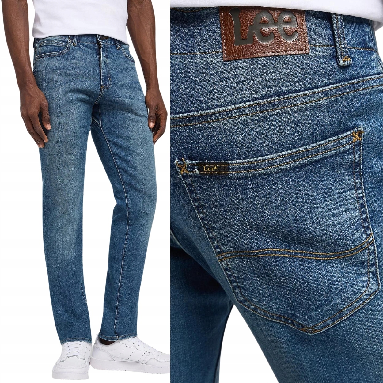Lee Skinny Fit XM Extreme Motion pohodlné kalhoty Džíny Úzké Nohavice W38 L34