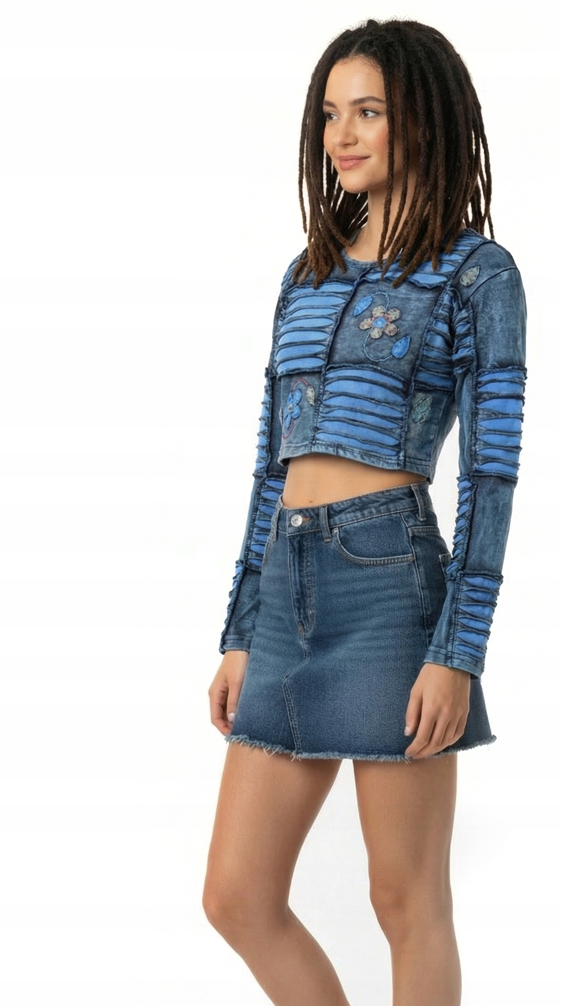 Halenka z Nepálu Top ručně Zdobená, barvená