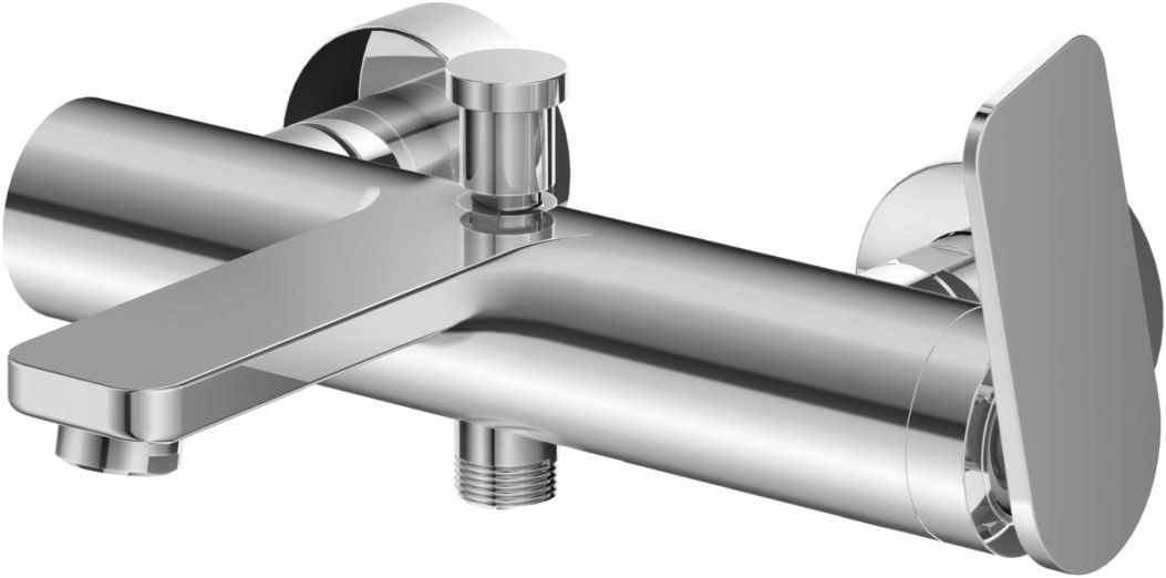 Bateria wannowo-prysznicowa ścienna perlator chrom