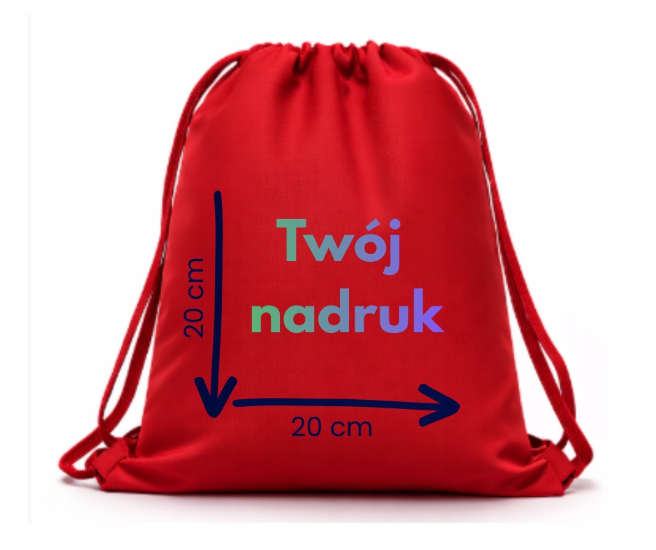 Sportovní taška na boty Premium s vaším potiskem, červená, 10 ks