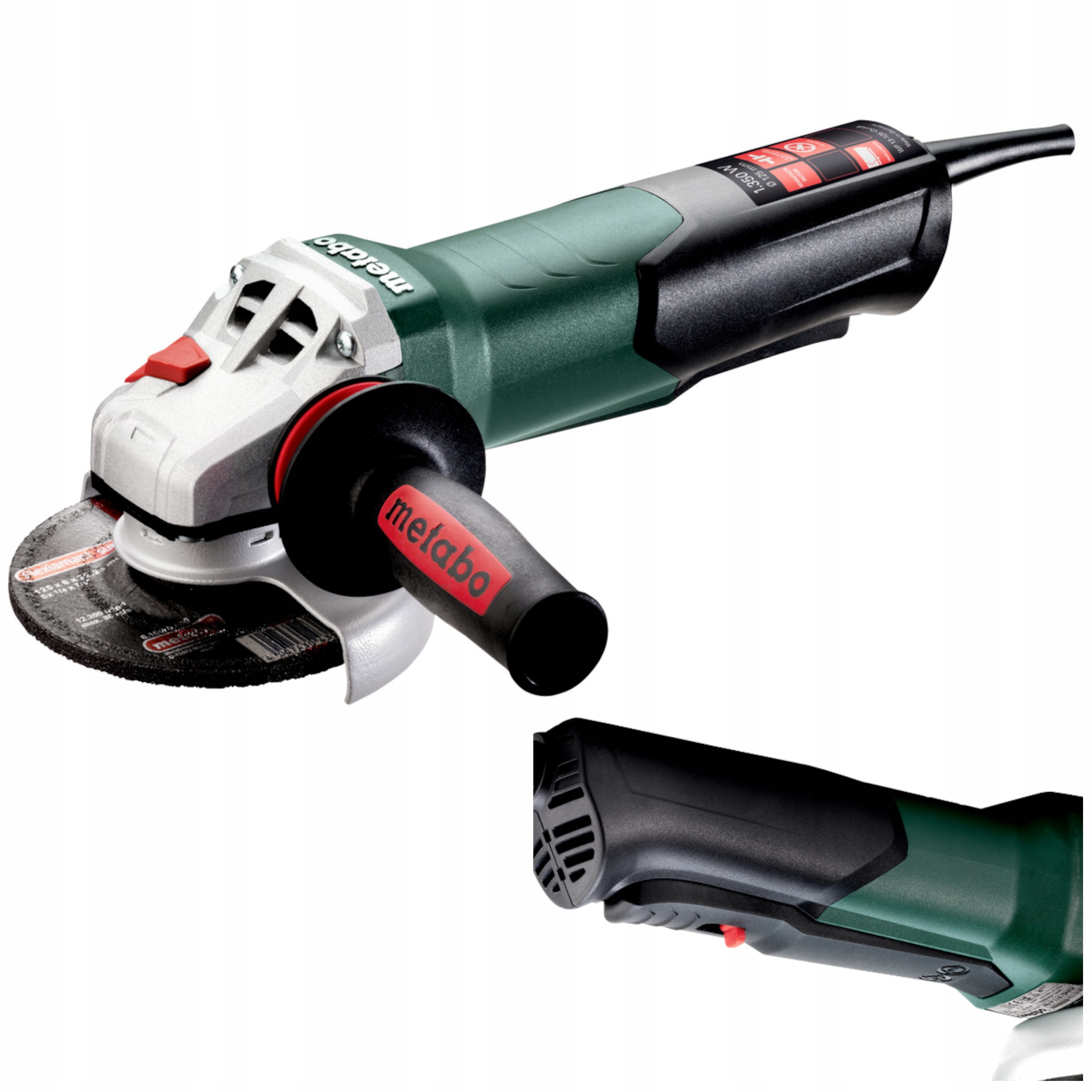 Szlifierka Kątowa Metabo Mała Wp 13-125 Quick 1350W Dolny Włącznik