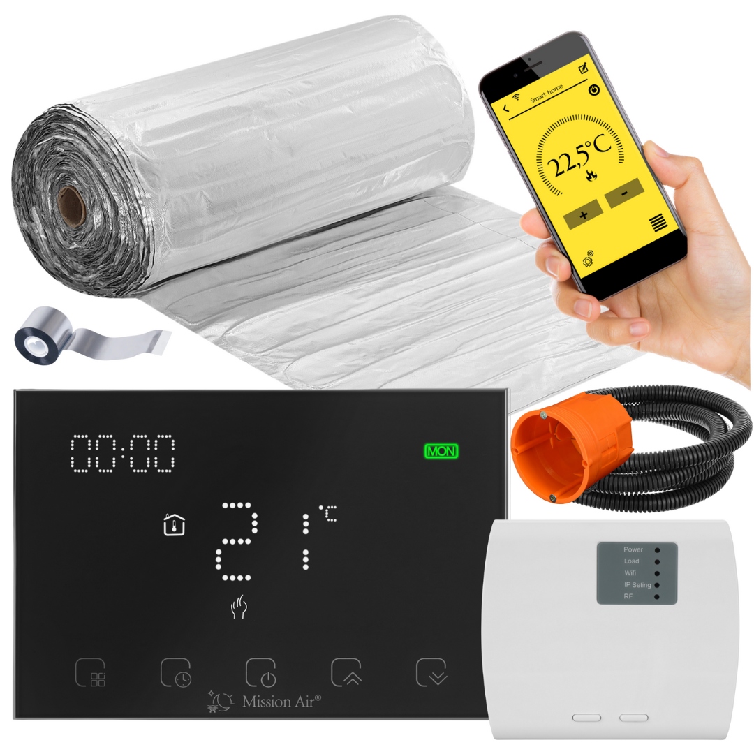 Set Vyhřívací Podložka pro topení Mission Air pod panely MAL-160W/m² 18m² WiFi
