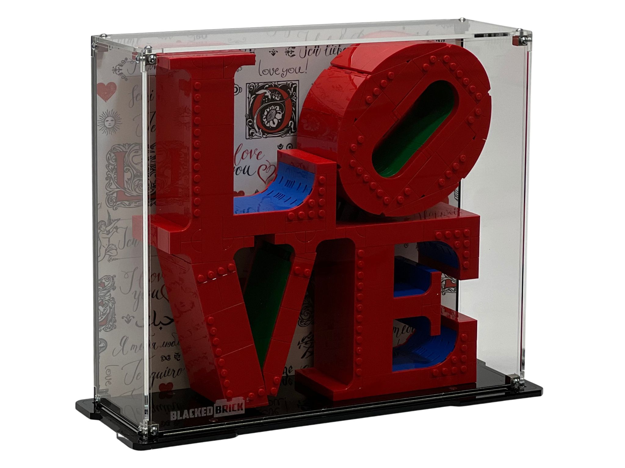 Vitrína s pozadím Blacked Brick pro Lego 31214 Art Love