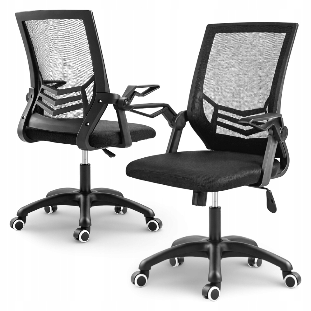 Ergonomická otočná kancelárska stolička, otočná stolička zo sieťoviny, čierna