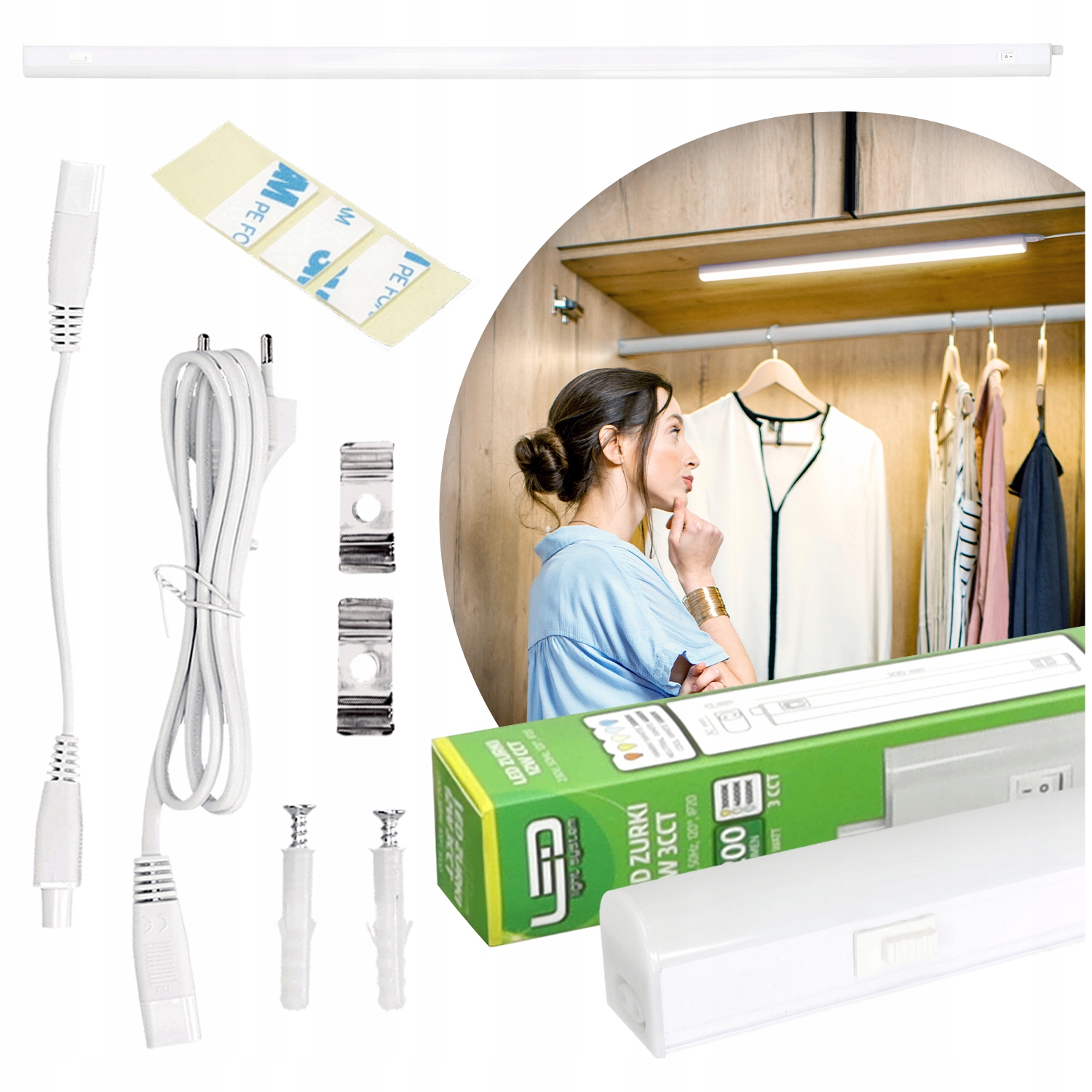 Oprawa LED Podszafkowa 12W Meblowa 90cm CCT LLS