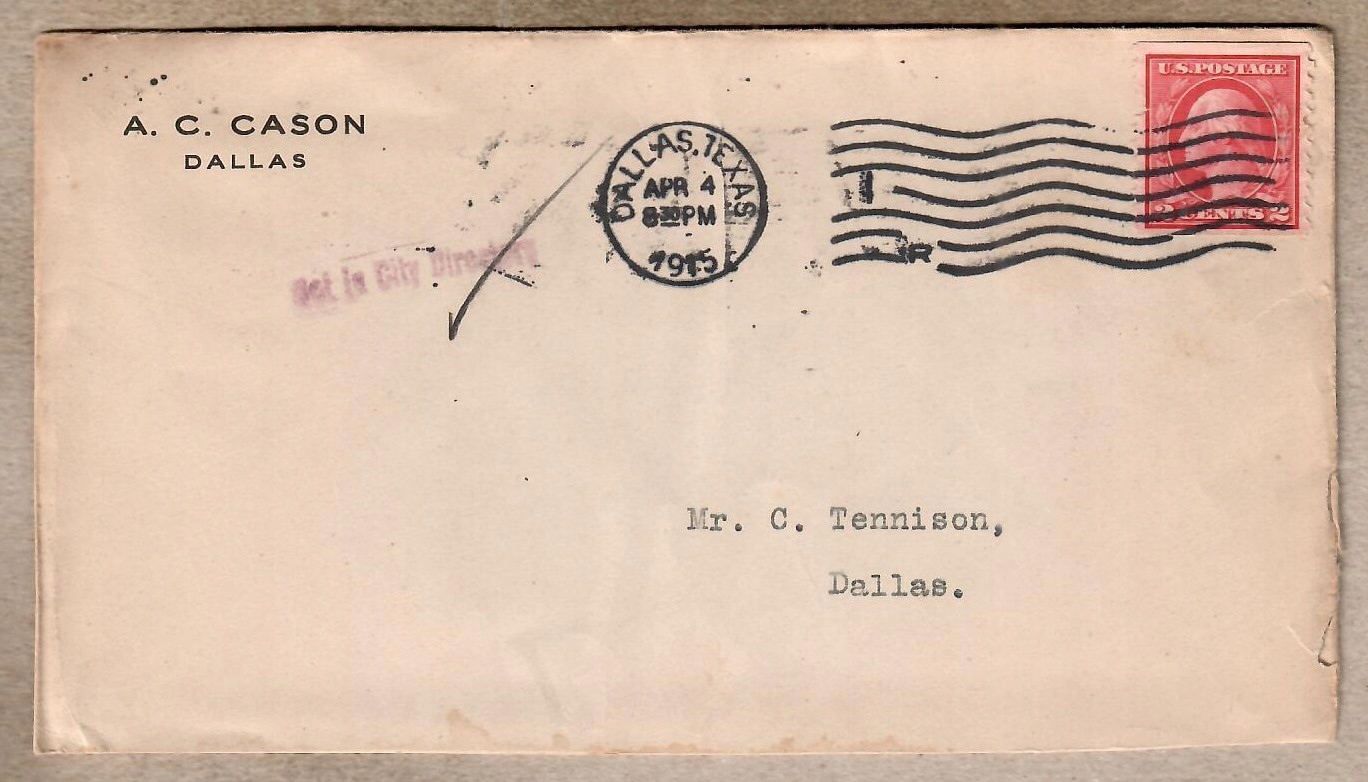 USA, 1915 r. koperta