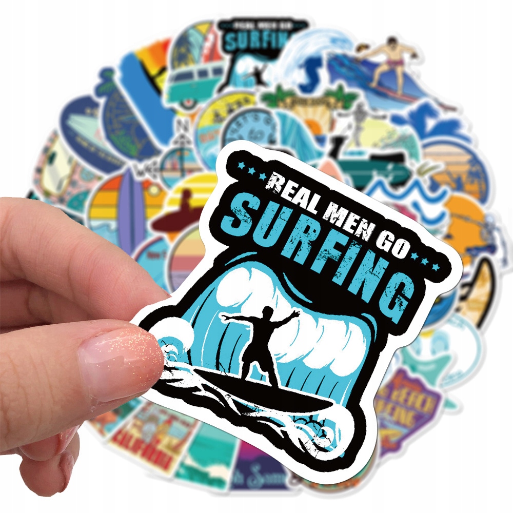 

Surfing MIX Naklejki Na Laptop Walizke 50 szt