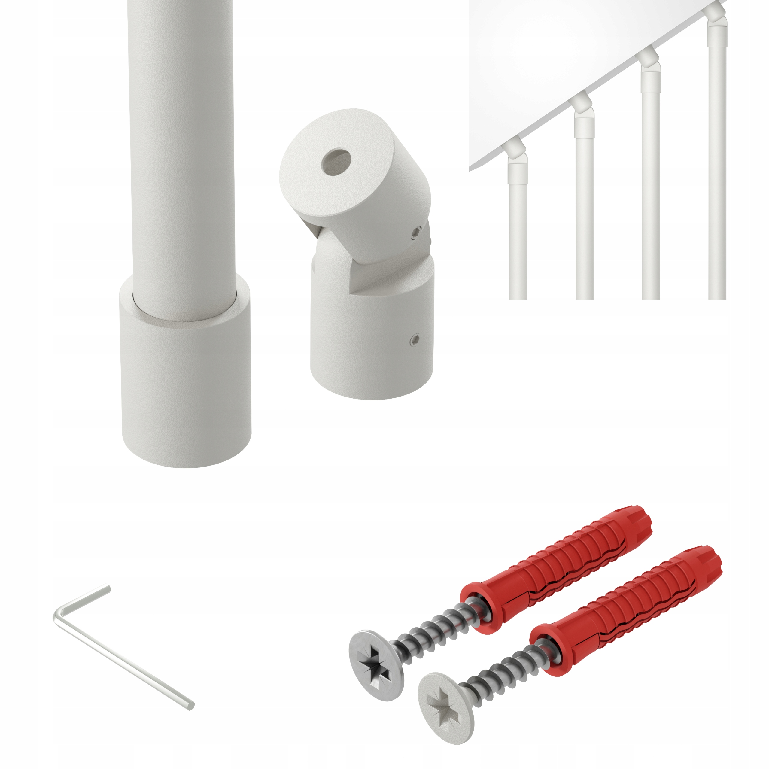 Zábradlí na schody harfa šikmá nastavitelná kašmír 295 cm fi 25 mm Nebo