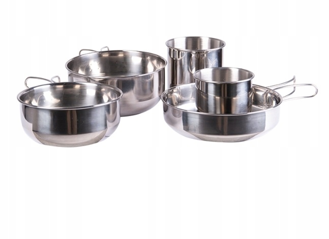 Mil-Tec Zestaw Garnków 5 Częściowy Steel