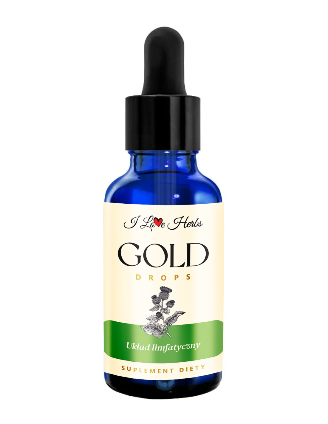 Układ Limfatyczny 50ml Naturalne Krople Ziołowe Gold Drops I Love Herbs