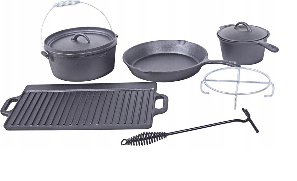 

Zestaw żeliwny węgierski ognisko grill