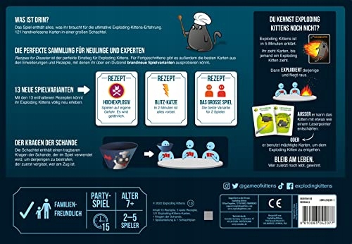 Exploding Kittens EXKD0022 Recipes for Disaster Game, Multicoloured, Colour Producent inny