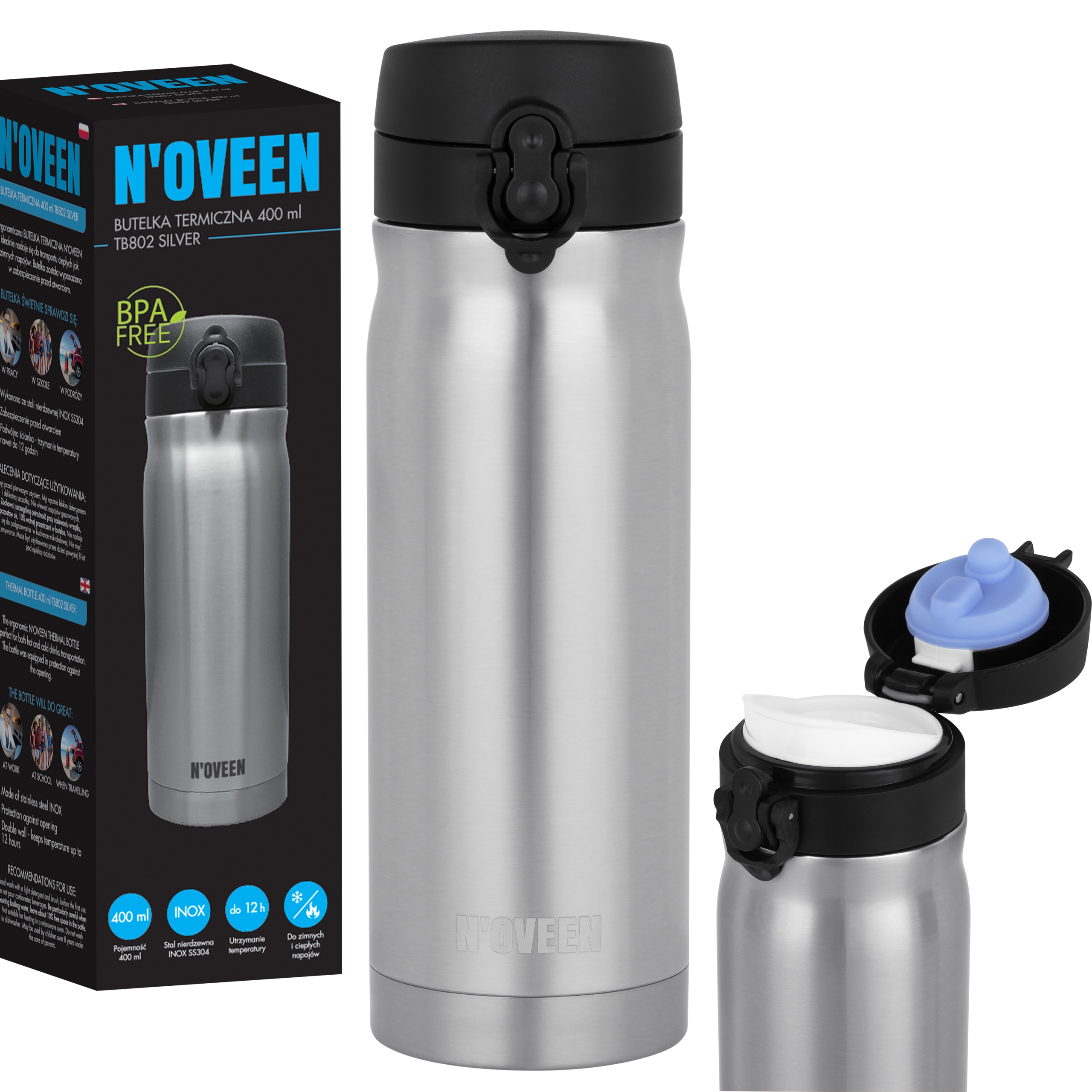 

Butelka Termiczna Kubek Termos Bidon 400ml Stal