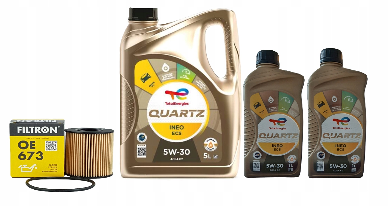 Olej silnikowy TotalEnergies Quartz Ineo ECS 5W-30 7l + FILTRON OE673