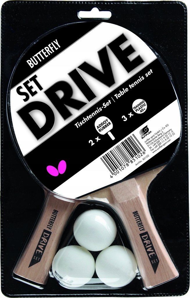 Paletki Do Ping Ponga Butterfly Drive Zestaw Do Ping Ponga Tenisa Stołowego