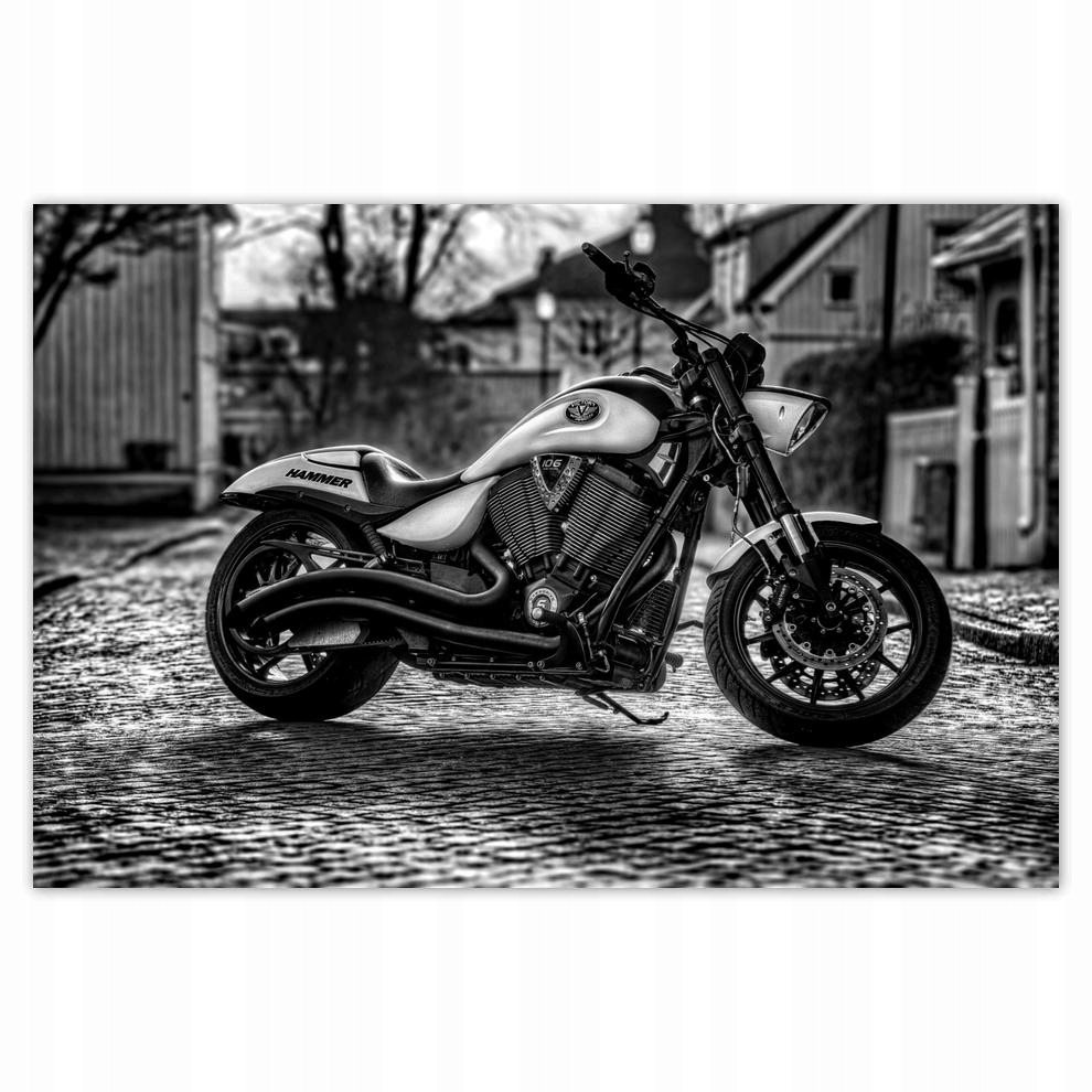 

Plakaty 60x40 Czarnobiałe zdjęcie motor