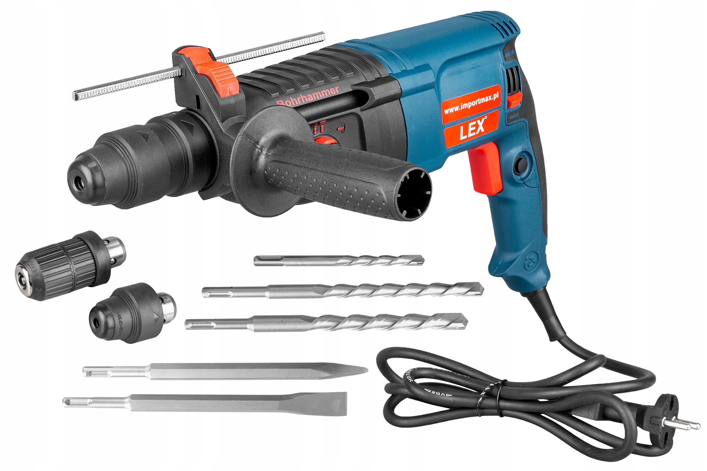 MŁOTOWIERTARKA MŁOT UDAROWY WIERTARKA SDS+ 3 TRYBY Energia udaru 3 J