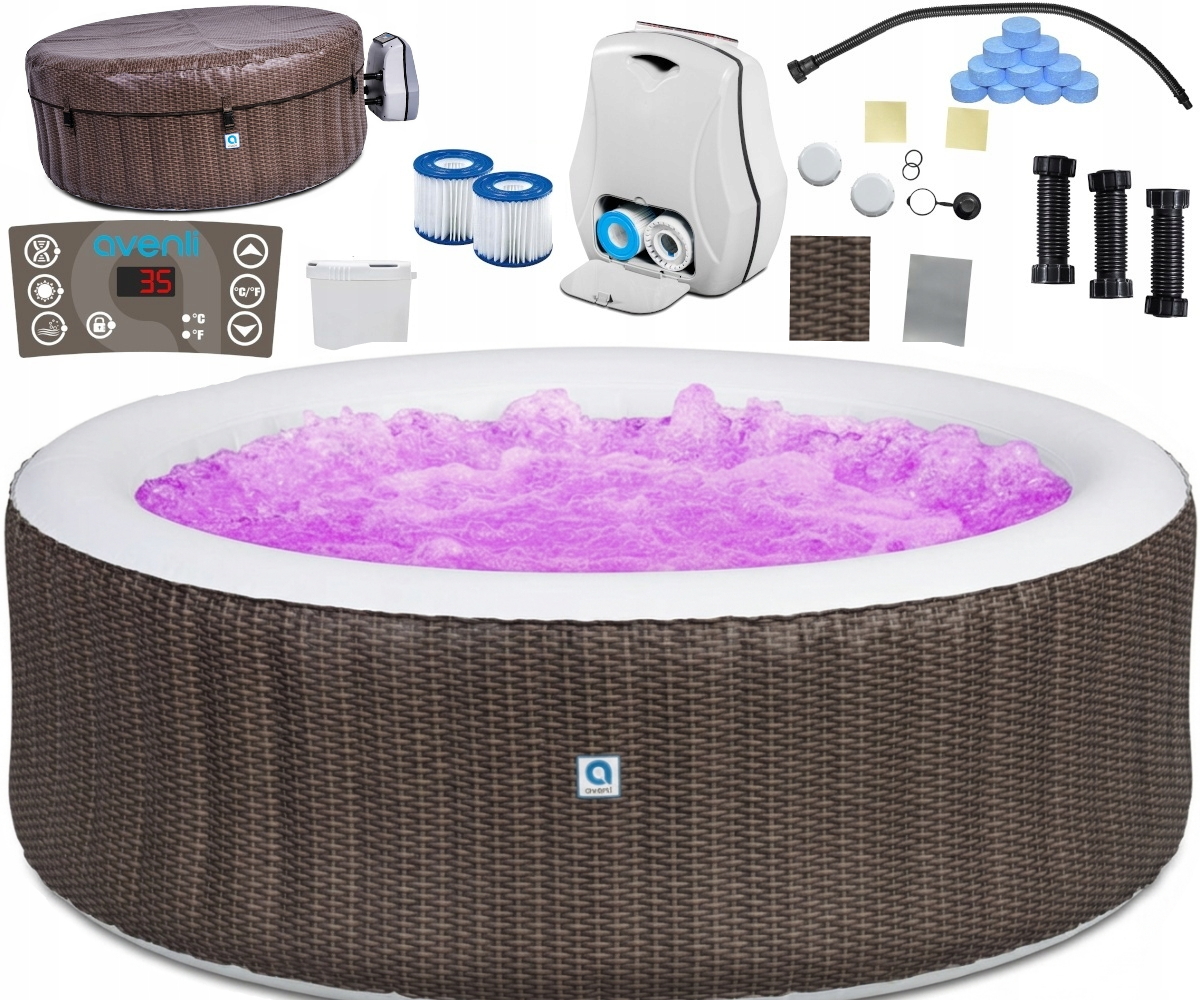 DMUCHANE SPA BASEN OGRODOWY AVENLI 4 OSOBY HYDROMASAŻ 2 KOLORY