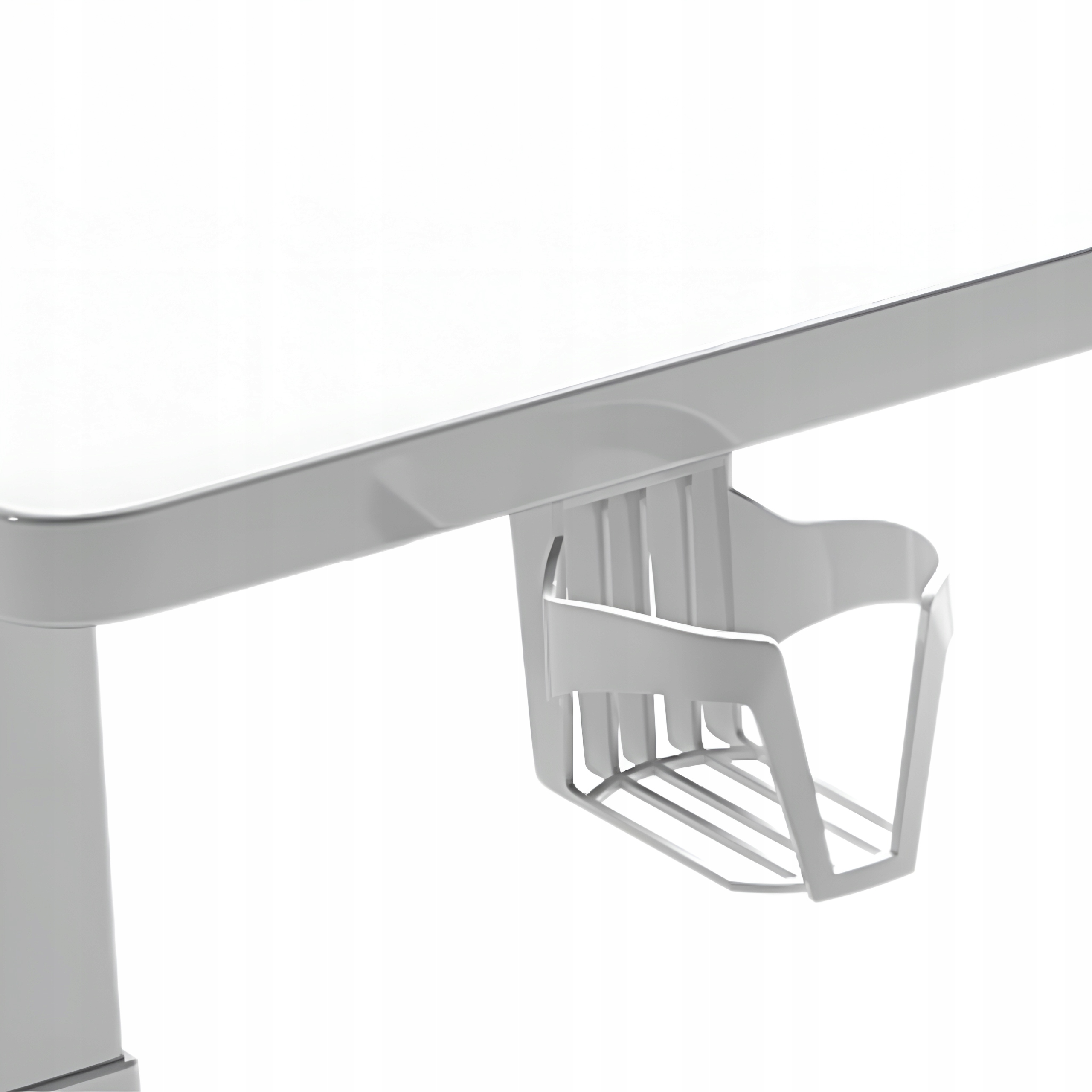 Biurko regulowane 140cm Elektryczne regulacja wysokości 72-118cm białe LED