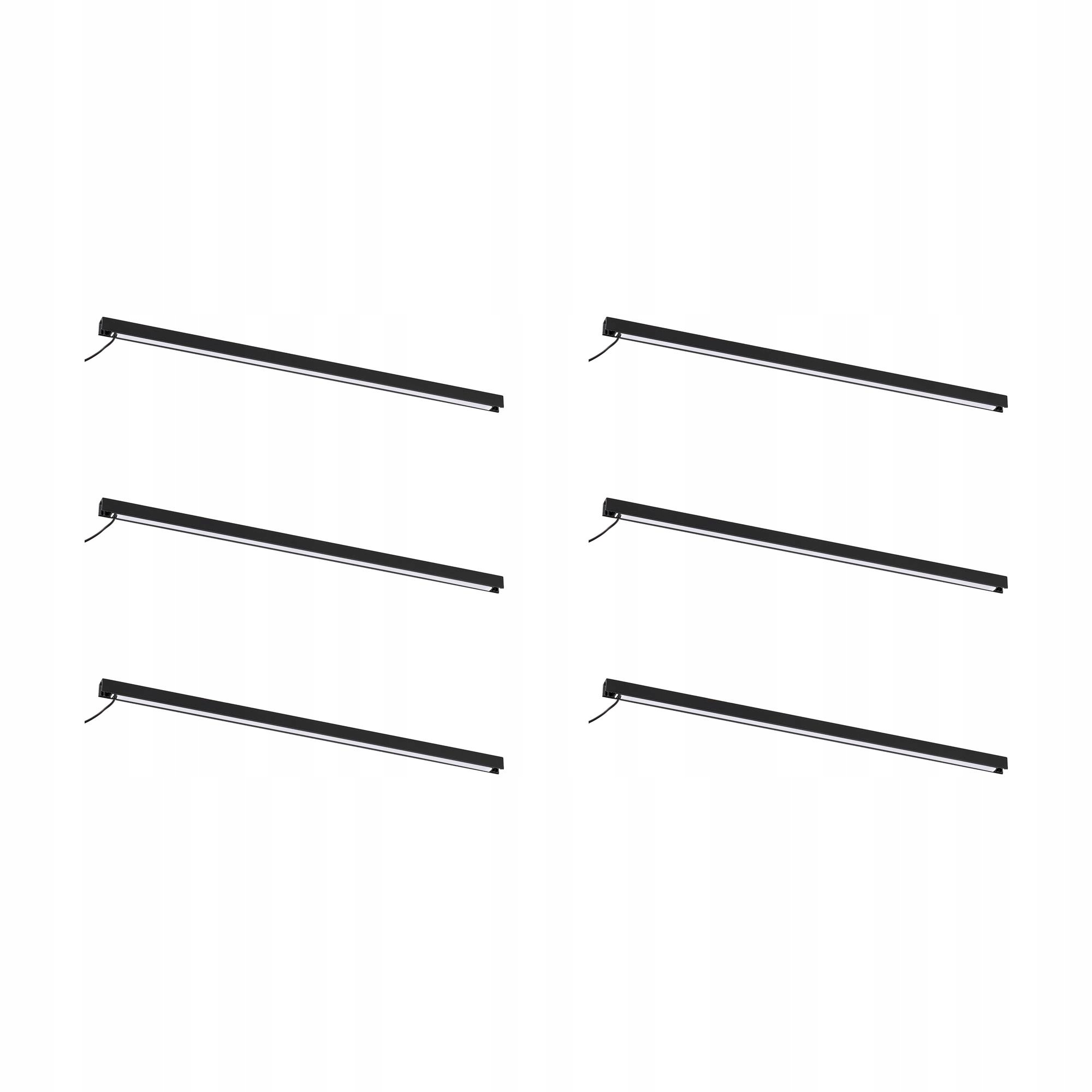 6 ks Led pásek Silverglans 60 cm Stmívací Antracit IP44