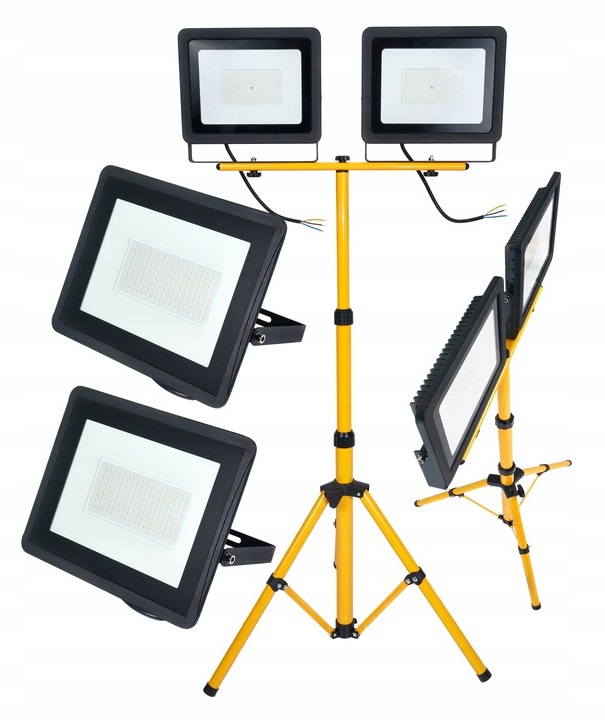 Галогенний Світлодіодний прожектор 2x 100 Вт + штатив