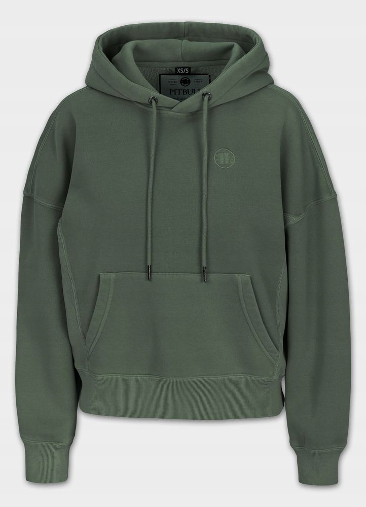 Dámská Mikina s kapucí Oversize Pitbull Klokanka Washed Manzanita Pohodlná