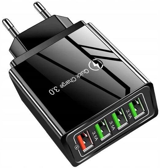 ŁADOWARKA SIECIOWA QUICK CHARGE 3.0 4x USB 3.1A